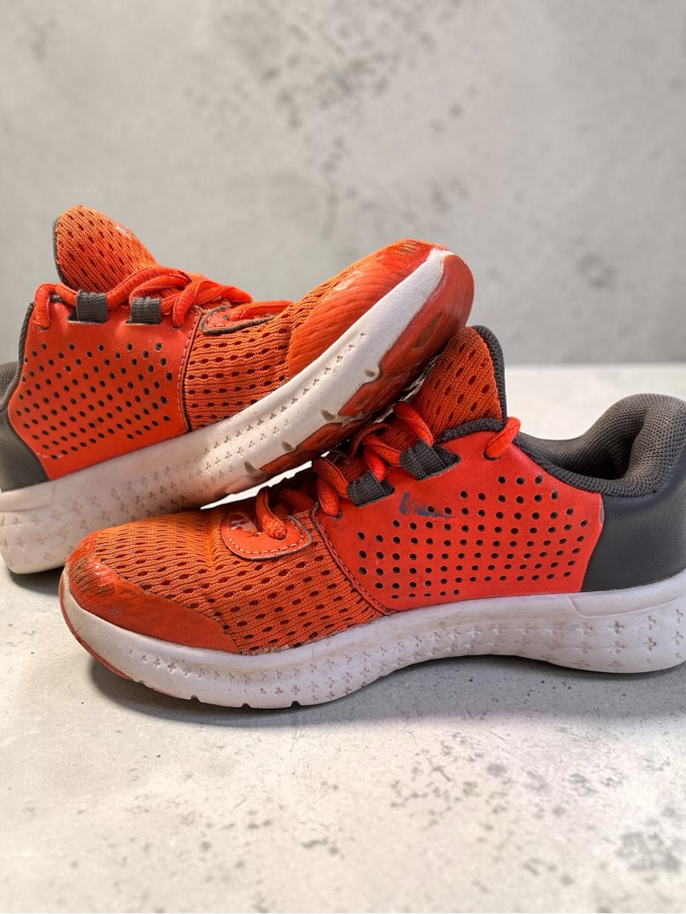 Kids Orange Athletic Sneakers - Under Armour 13K